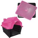 Kit Sanitario Canino Educador Facil + Casinha Pet N3 Rosa