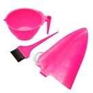 Kit Santa Clara Reflexo Luxo Pink: Touca Para Reflexo, Tigela e Pincel