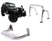 Kit Santo Antonio Quebra Mato Cromado Jeep Willys 1950/20004
