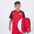 Kit São Paulo Hero Escudo Juvenil Vermelho