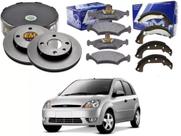 Kit sapata disco pastilha freio fremax syl original ford fiesta 1.6 2003 a 2006
