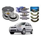 Kit Sapata Pastilha Disco Fiesta 1.6 8v Sem Abs 2007 A 2009