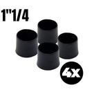 Kit sapatas de Borracha 1 1/4 para 1 cadeira Forsan Preto4pç Kit sapatas de Borracha 1 1/4 para 1 cadeira Forsan Preto4pç