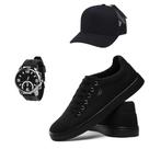 Kit Sapatenis Masculino Casual Com Relogio e Bone Exclusivo