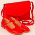 Kit Sapatilha Feminina Mary Jane Menina e Bolsa Lateral Social Festa