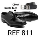 Kit Sapato Masculino Couro Preto Solado Borracha E Cinto Kit Sapato Masculino Couro Preto Solado Borracha E Cinto