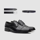 Kit Sapato Masculino Preto Com Cinto Casual Estilo Derby Confortável Clássico Qualidade Sofisticação E Estilo Zapattero Kit Sapato Masculino Preto Com Cinto Casual Estilo Derby Confortável Clássico Qualidade Sofisticação E Estilo Zapattero