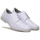Kit Sapato Social Branco Conforto Enfermeiro + Cinto + Meia