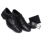 Kit Sapato Social + Cinto + Carteira West Line- Calçado Preto Elegante Kit Sapato Social + Cinto + Carteira West Line- Calçado Preto Elegante