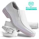 Kit Sapato Social Doctor Maker Branco Conforto, Enfermaria, Dia a Dia, Trabalho + Cinto + Meia Kit Sapato Social Doctor Maker Branco Conforto, Enfermaria, Dia a Dia, Trabalho + Cinto + Meia