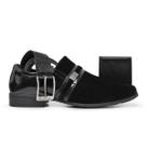 Kit Sapato Social Masculino Fino Quadrado Confortável Camurça + Carteira + Cinto