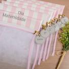 Kit Saquinho Maternidade Listrado Rosa 6 Peças