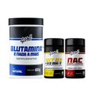 Kit Saúde e Imunidade L-Glutamina 600g + NAC + Vitamina D3 + K2