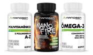 Kit Saúde e Metabolismo Ativo Nanogen NanoFire Ômega 3 Polivitamínico