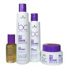 Kit Schwarzkopf BC Clean Performance Frizz Away - Shampoo 250ml + Condicionador 200ml + Máscara 200ml + Óleo 50ml