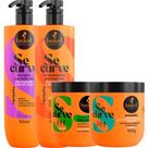 Kit Se Curve Shampoo + Cond + Finalizador Curva e Cola + Máscara Hidronutrição 500ml Haskell Kit Se Curve Shampoo + Cond + Finalizador Curva e Cola + Máscara Hidronutrição 500ml Haskell
