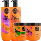 Kit Se Curve Shampoo + Cond + Finalizador Curva e Cola + Máscara Poder Dos Óleos 500ml Haskell Kit Se Curve Shampoo + Cond + Finalizador Curva e Cola + Máscara Poder Dos Óleos 500ml Haskell