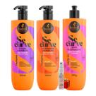 Kit Se Curve Shampoo + Condicionador + Goma Texturizadora 500ml Haskell + Presente Lourre 15ml
