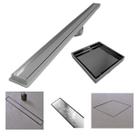 Kit Seca Box Linear 5x50 + Ralo 10x10 Inox 2 em 1 Invisível Oculto Base Cinza Banheiro