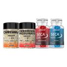 Kit Seca Dia Seca Noite 60 Cápsulas Picolinato de Cromo Vitaminas e Minerais Alta Concentração