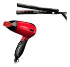 Kit Secador E Chapinha Prancha Alisadora Mondial 110v/220v Bivolt Portatil