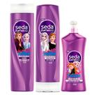 Kit Seda Infantil Juntinhos Shampoo + Condicionador + Creme Para Pentear Brilho Encantado