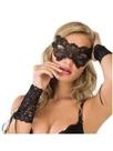 Kit Sedução Máscara Braceletes Preto Demillus 070654 070655