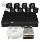 Kit Segurança Dvr Intelbras 8 Ch 8 Câmeras Vhd 1010 Hd 500gb
