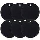 Kit Seis Descanso Redondo Preto 18cm Weck