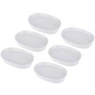 Kit Seis Saladeiras de Melamina Oval 18 x 12 x 4,2cm WECK