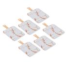 Kit Seis Travessa de Melamina Marmorizada 24 x 14 cm WECK