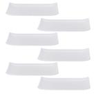 Kit Seis Travessa de Melamina Retangular com canto 36,4 x 20,2 x 3,3 cm WECK