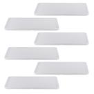 Kit Seis Travessa de Melamina Retangular Empilhável c/ rebaixo 27 x 15,2 x 1,4 cm WECK