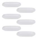 Kit Seis Travessa Retangular de Melamina Rasa 24,2 x 15,5 x 2,4 cm WECK