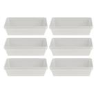 Kit Seis Travessas de Melamina Retangular Funda 22,6 x 14,5 x 5,7cm WECK