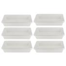 Kit Seis Travessas de Melamina Retangular Funda 30 x 22,5 x 5,7cm WECK