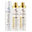 Kit Selagem Térmica Capilar Gold 24k Dama Hair 3 Produtos