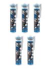 Kit Selante Pu40 Preto Cartucho 387g Tekbond 5 unid