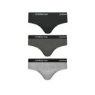 Kit Selene Cueca Slip 3 Peças 11900 Chumbo/Mescla/Preto
