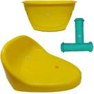 Kit Selim Cesta Manaopla Para Triciclos Nathor COR:AMARELO 01 Kit Selim Cesta Manaopla Para Triciclos Nathor COR:AMARELO 01