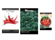 Kit Sementes Pimenta Malagueta Manjerica e Tomate Cer.