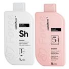 Kit Semi Definitiva 5 em 1 Force Exclusive 2x1L Tratamento Capilar Profissional