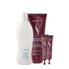Kit Senscience Silk Moisture Inner CPR Shampoo Máscara Ampola (4 produtos)