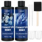 Kit sensibilizador de cianotipo LARICEO 500mL com 2 conta-gotas e escova