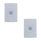 Kit Sensor de Presença de Parede para Embutir Lente 180º - QI2M