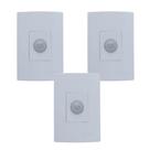 Kit Sensor de Presença de Parede para Embutir Lente 180º - QI2M