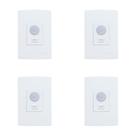Kit Sensor de Presença Embutir com Chave Lente 180º 6 Funções QI6MB