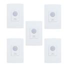 Kit Sensor de Presença Embutir com Chave Lente 180º 6 Funções QI6MB