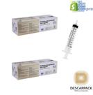 Kit seringa 10ml sem agulha lock descarpack cx com 100 unidades