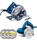 Kit Serra Circular Gks150 + Serra Mármore Gdc150 Bosch 220v